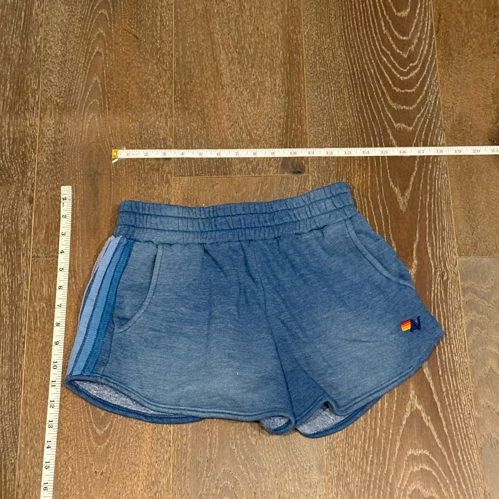Aviator Nation Blue Cotton Athletic Shorts NWOT - Picture 2 of 6